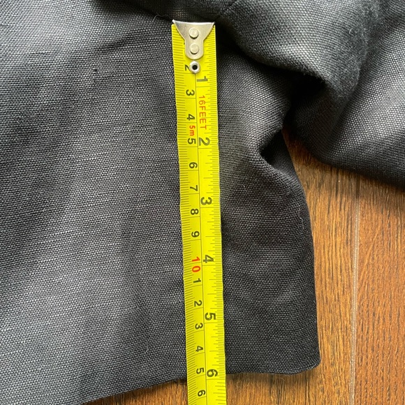 Large NWT Club Monaco Linen High Waist Bermuda Shorts. Sz 8. Black. - Picture 7 of 9